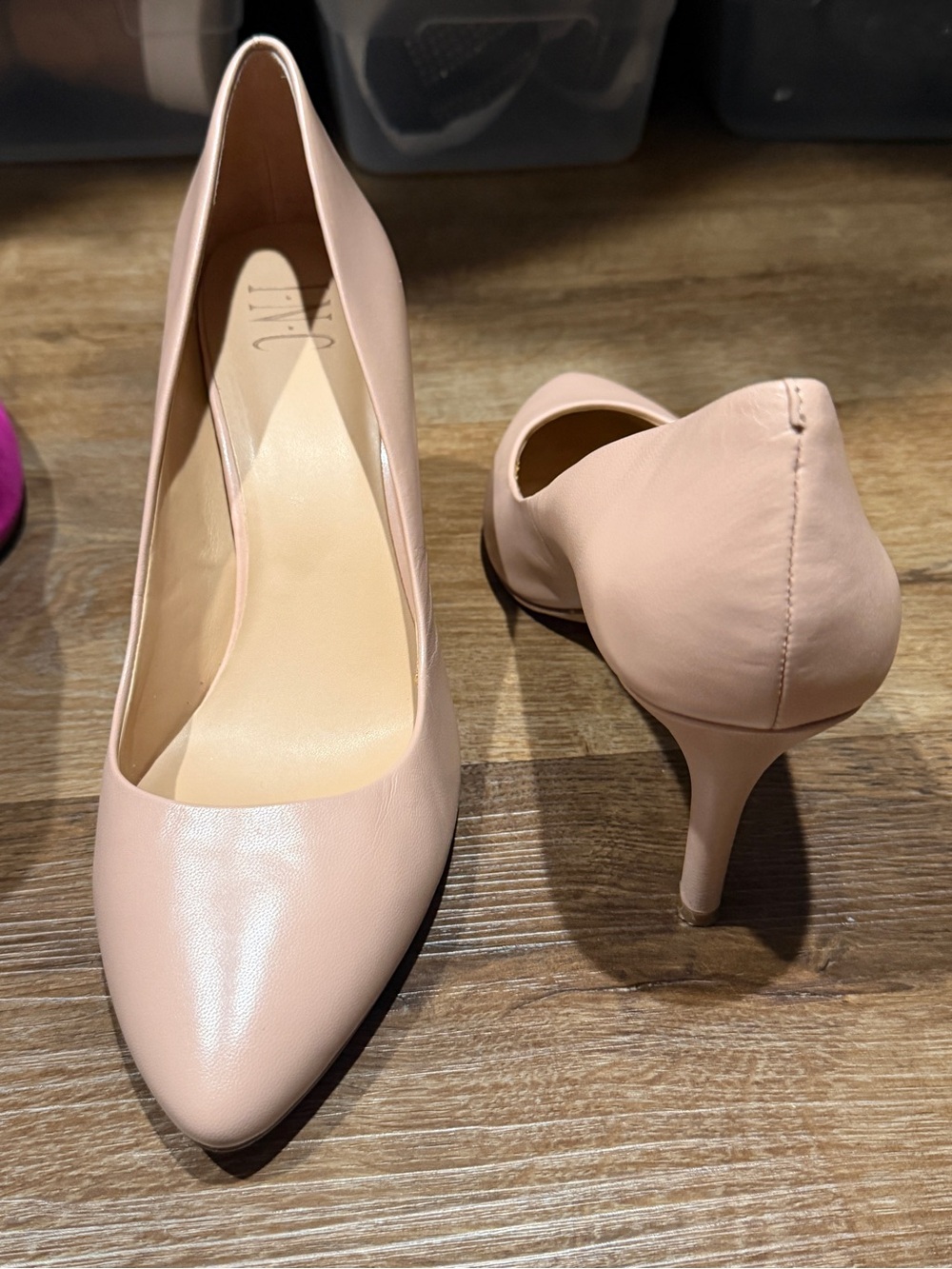 INC International Concepts Blush Pink Pointed Toe Pumps